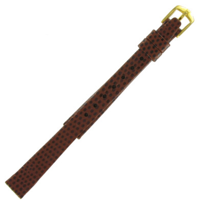 Hirsch 10mm Genuine Lizard Leather Regular Brown Womens Watch Strap NOS