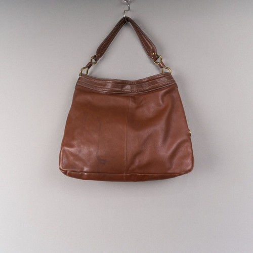 Talbots Large Brown Leather Shoulder Bag Handbag Tote Pockets 12 x 15 ins - Picture 4 of 18