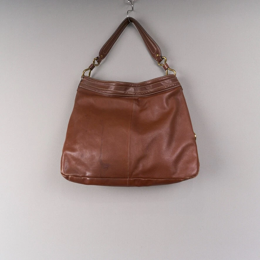 Bolso de Mano Talbots Cuero Marrón Hombro 12x15 Grande Foto 4 de 4