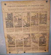 1977 REPRODUCTION CURIOUS PUNISHMENTS OF COLONIAL DAYS parchment paper