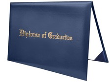 Imprinted Diploma Cover 8.5x11 Diploma Holder Certificate Cover Smooth Leather
