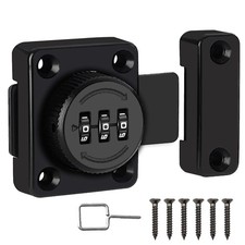 3Digit Password Hasp Latch Lock Combination OneWay Door Drawer File Cabinet