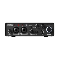 Yamaha 2x2 USB-C Audio/MIDI Interface, 32-bit/192kHz, DSP Mixing, Black