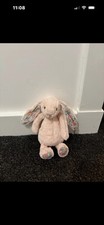 Blush Pink Floral Ear Jellycat Bunny Rabbit Soft Plush Toy