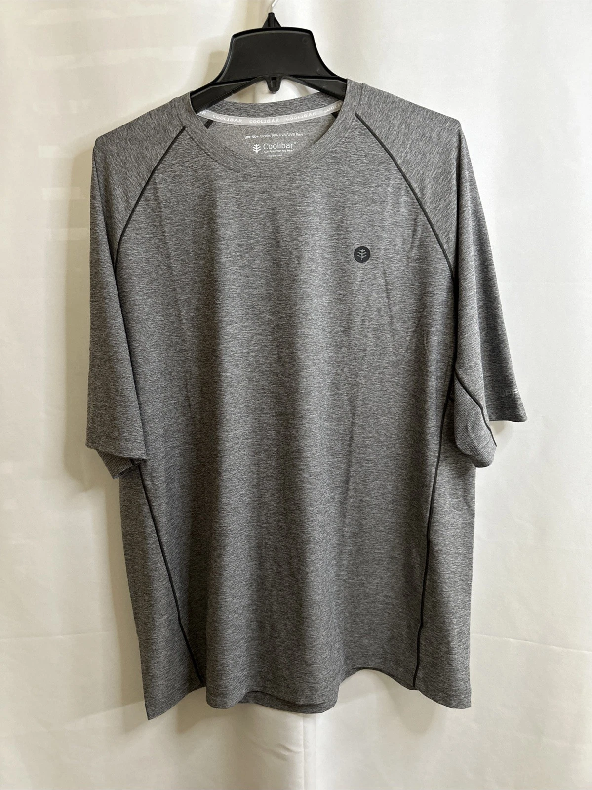 Coolibar Agility Performance Mens Tshirt SS Sun Top Zip Pocket UPF 50+ XL #6087