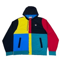 NWT Fila Prentice Colour Block Wind Jacket Hooded Full Zip Men  s L Y2K Unisex