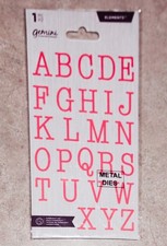 Crafters Companion Alphabet thin metal die 4" x 8" Letters 1" x 5/8"