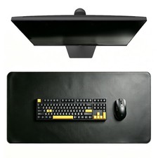 PU Leather Desk Pad, Large Mouse Mat Laptop Blotter with Suede Base 31.5" x 1...