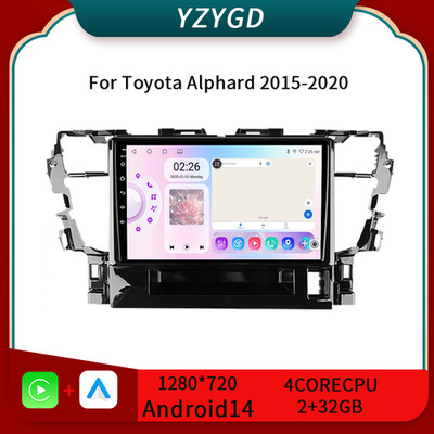 For Toyota Alphard Radio Car Multimedia GPS Carplay Stereo Video Navi 2015-2020