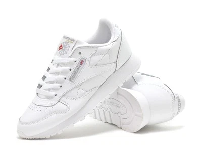 Reebok Classic Leather Junior Trainers Older Kids Adults White Sneakers GZ6097