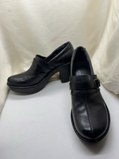 Born Black Dollie Platform Clog Chunky Heel Booties   Size US 8 / EU 39