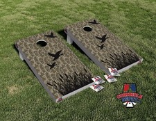 Hunting Ducks Camo Cornhole Board Vinyl Wrap Skins Laminated Sticker Set Decal