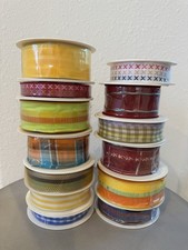 Vintage New Deadstock Lot 13 Rolls Ribbon Mostly Wired Assortment Made in France