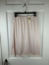 Vintage Half SlipUnion Made Antron Nylon Lace Trim Size S 100 Nylon Made in USA