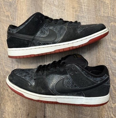 Nike SB Dunk Low Premium PRM Snakeskin Snake Eyes Size 10.5 Sneakers 313170-017
