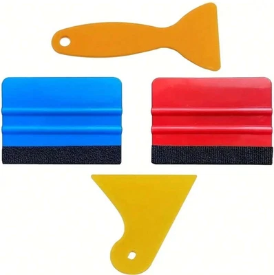 4 pcs Vinyl Wrap Squeegee Applicator Professional Wrapping Decal Tool FeltEdge.. - Image 1 of 4