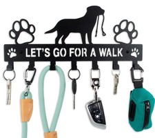 Large Size Keys Holder for Wall Mount,13.5"x6.2" Dog Leash Holder for Wall,Me...
