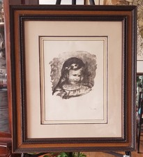 Pierre A Renoir Claude Renoir la Tete Baissee Looking Down 1904 Framed