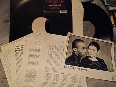 MAGIC AFFAIR ''OMEN III'' 1994 12'' HOUSE RARE LP Promo With Photo Press Release EX