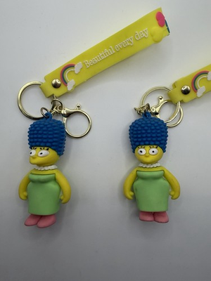 #ad The Simpsons Marge Keychains Detachable Keyring Set of 2 $6.00