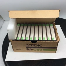 Lot of 10 TDK SA-C90 Super Avilyn Audio Cassette Tape 90 Min USED with Box JAPAN