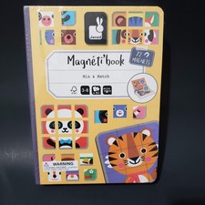Janod Magnetibook Mix and Match Animal Faces 72 Magnets