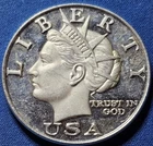 A 2003 LIBERTY-TORCH  $10 DOLLAR USA PROOF 1 Troy oz. .999 Silver Round