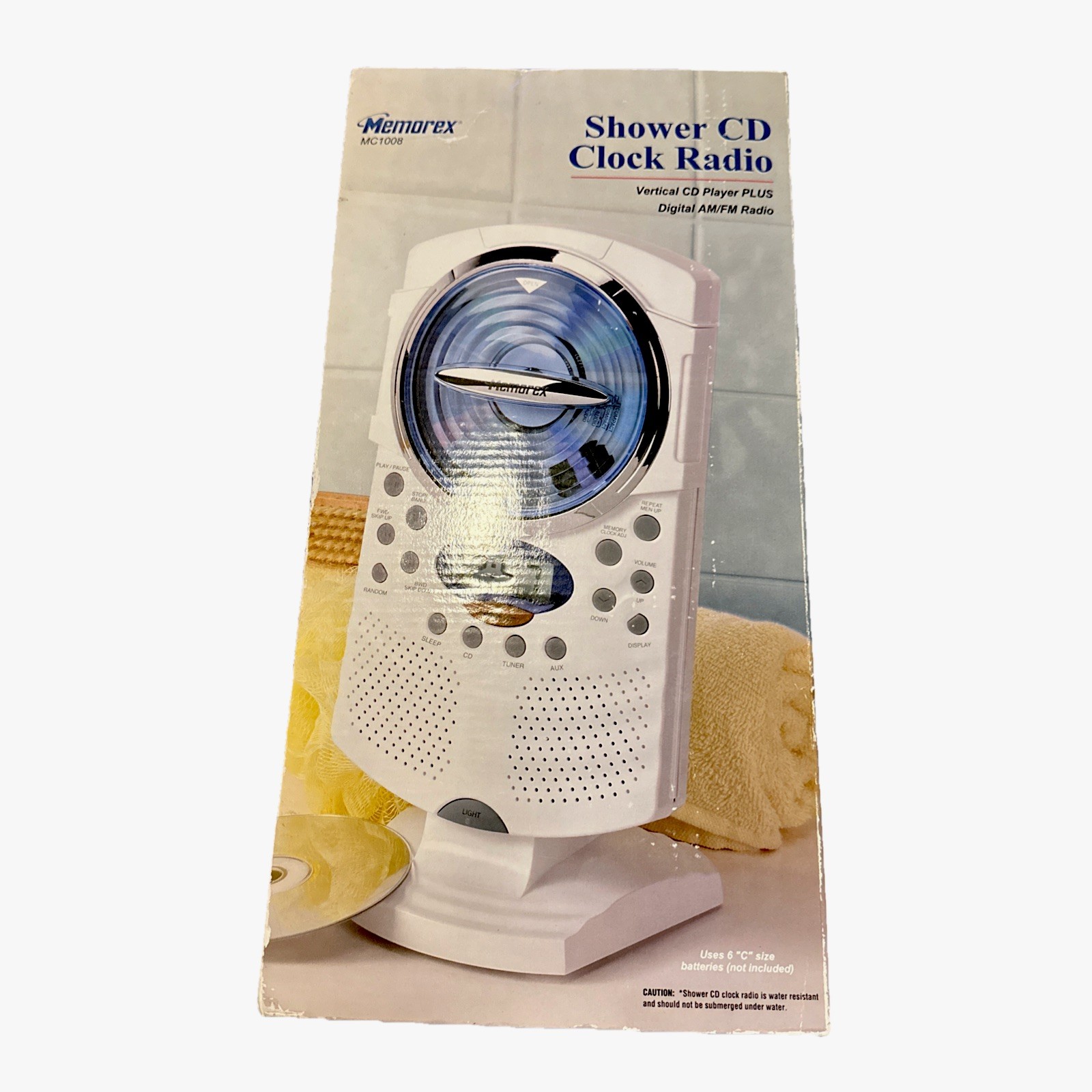 Memorex Shower CD Clock Radio Digital AM/FM Water Resistant MC 1008 detail image