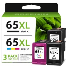 65XL Ink Cartridge for HP 65 Ink ENVY 5010 5055 5052 Deskjet 2600 2652 2636