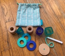 Lovevery Threadable Bead Kit  Drawstring Bag Adventurer 16-18 Months 