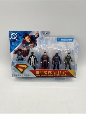 Spin Master DC SUPERMAN Movie Heroes VS Villains 3  Action Figures Set Of 5 NEW