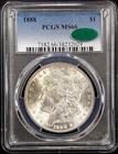1888 Morgan Dollar certified MS 66 by PCGS and CAC!
