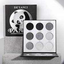 DE’LANCI PANDA 9 Farben Black Smokey Lidschatten Palette 9 Farbtöne