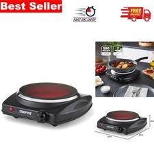 Versatile Single Burner Electric Hob with Non-Slip Feet - Ideal for Any Kitchen