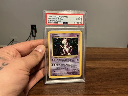 1999 Pokemon Base Set Shadowless Mewtwo Holo 10/102 PSA 6