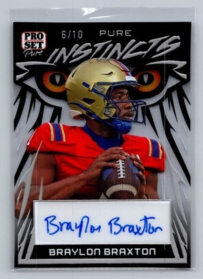 BRAYLON BRAXTON 2023 LEAF PRO SET PURE INSTINCTS AUTO CARD #PI-BB1 /10