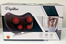 Papillon Shiatsu Back and Neck Massager with Heat Deep Tissue Kneading Open Box
