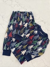 Hannah Andersson Long Sleeve Pajama Set Christmas Tree Size 2T