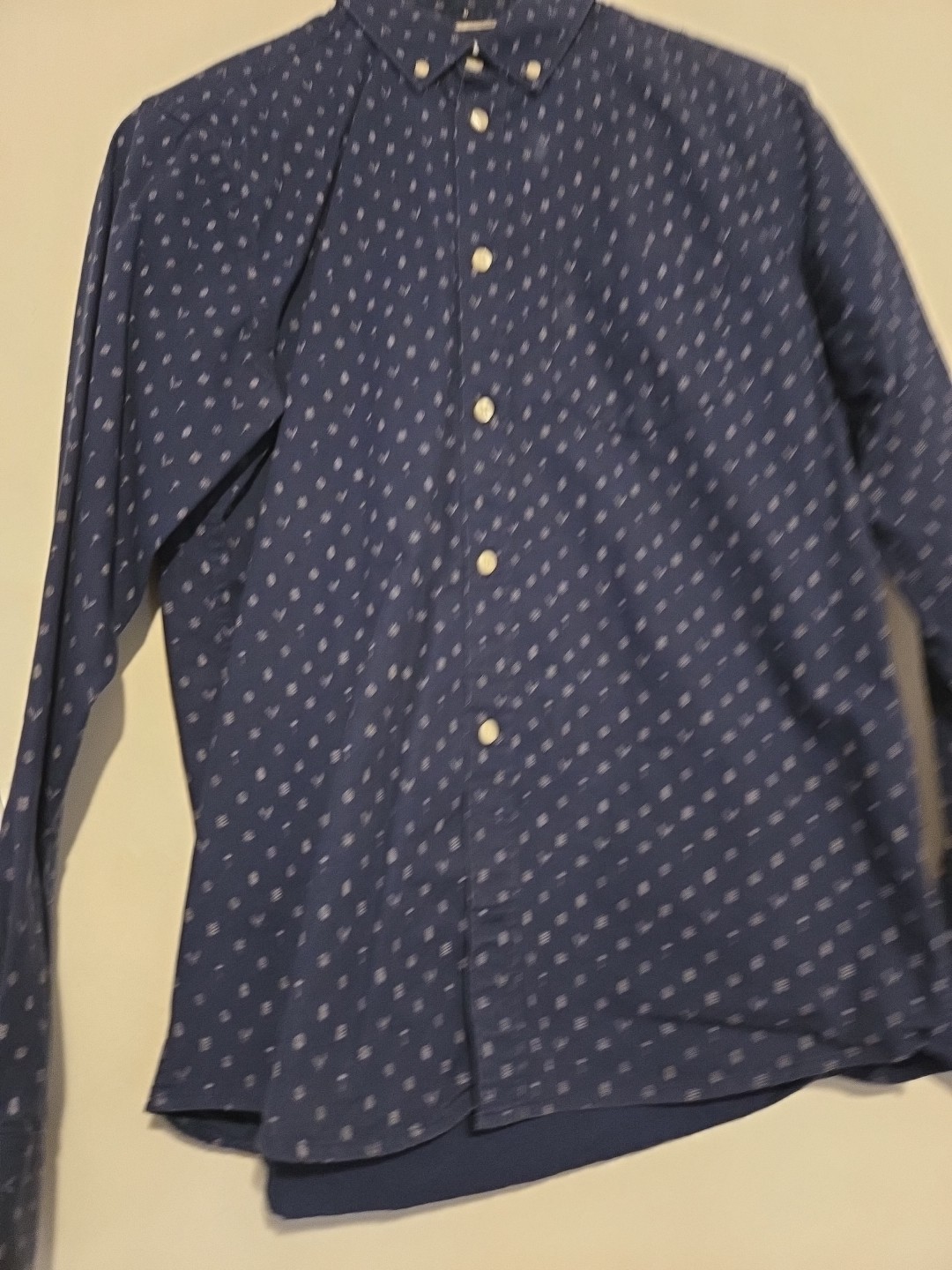 Norse Projects Men's Button Down LS Shirt ALL OVER PRINT NAVY/INDIGO image 5
