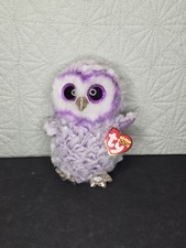 Ty Beanie Boos Moonlight the Purple Owl 6" Plush Stuffed Toy – Pre-Owned
