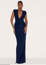 Pretty Little Thing Navy Blue Maxi Dress