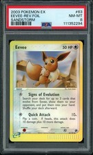 Eevee 63/100 Sandstorm Reverse Holo PSA 8 NM-MT NEAR MINT PACK FRESH CLEAN! on eBay