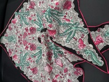 1960s Vintage Silk Shell Starfish Print Twin-Tip Scarf by Baar and Beards