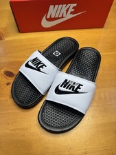 Nike Benassi JDI White/Black Men's Slides Sandals - Size 8 New