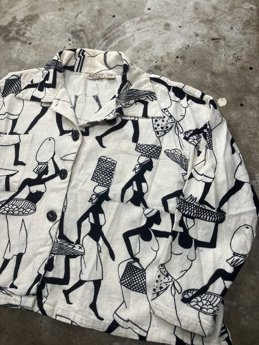 Nefertiti Imagery Artwork Canvas Shirt View 5