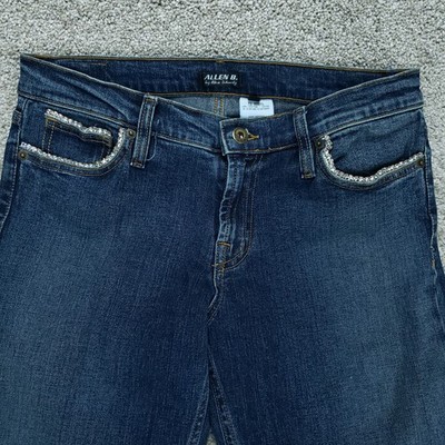 Allen B Jeans Womens 29 Blue Rhinestone Stretch Flare Jean | eBay