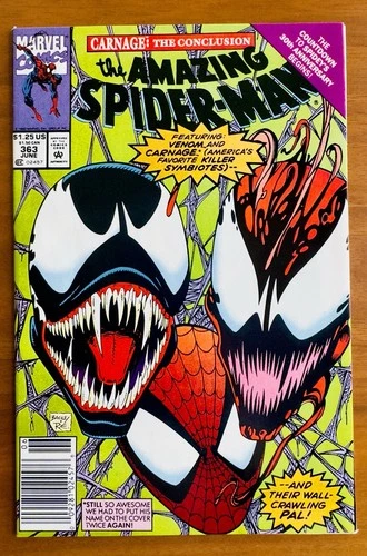Amazing Spider-Man #363 - NM 9.4 - 1992 Marvel - 3RD APP. CARNAGE - Newsstand