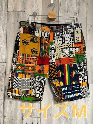 ENGINEEREDGARMENTS African Patchwork Short Pants Size M Multicolor Pre-owned
