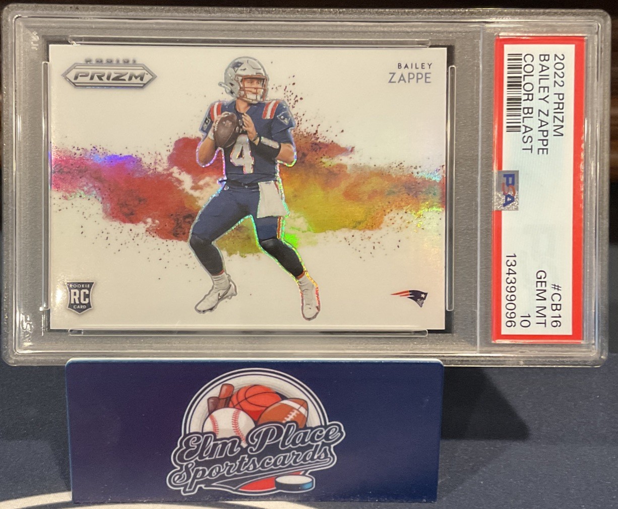 Bailey Zappe Panini Prizm Color Blast #CB16 Base