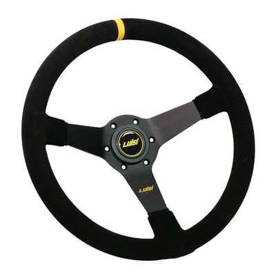 Luisi Mirage Corsa Sportlenkrad Wildleder schwarz / gelb geschüsselt & mit TÜV